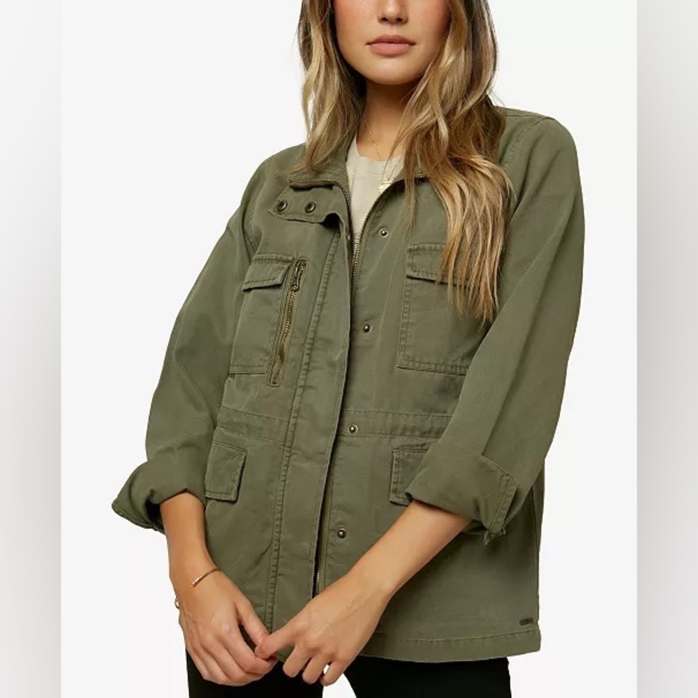 O’Neill Long Sleeve 6 Pockets Military California Jacket Size Medium